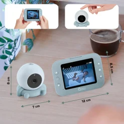 Babymoov Babyphone vidéo Yoo Roll Bleu