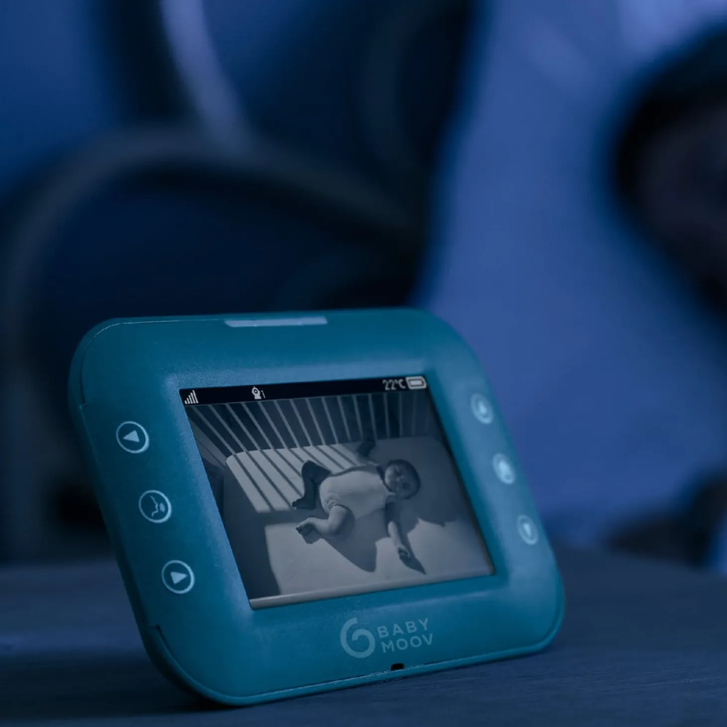 Babymoov Babyphone vidéo Yoo Roll Bleu