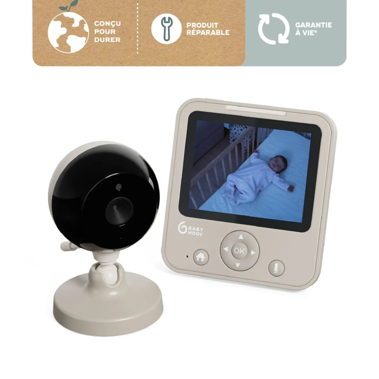 Babymoov Babyphone vidéo Yoo Start Gris