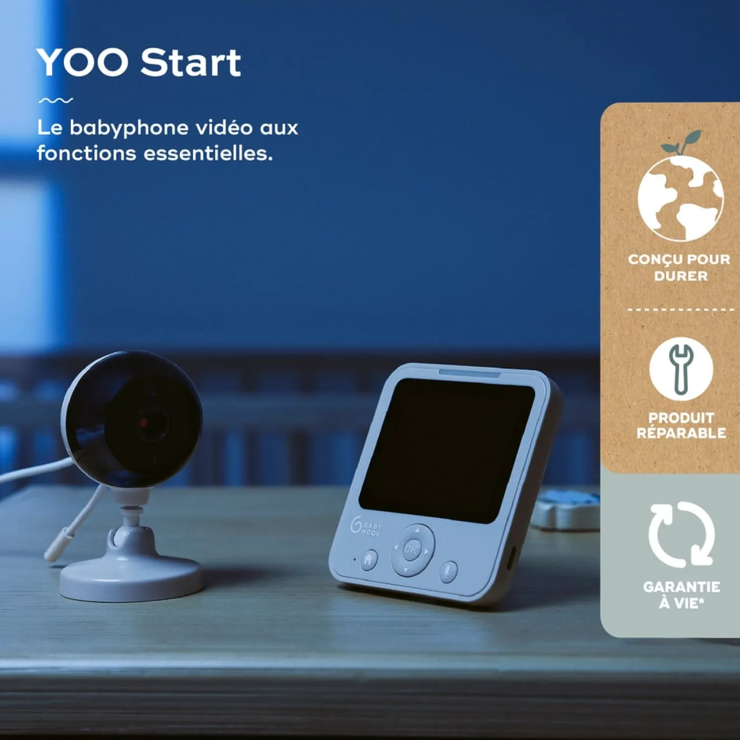Babymoov Babyphone vidéo Yoo Start Gris