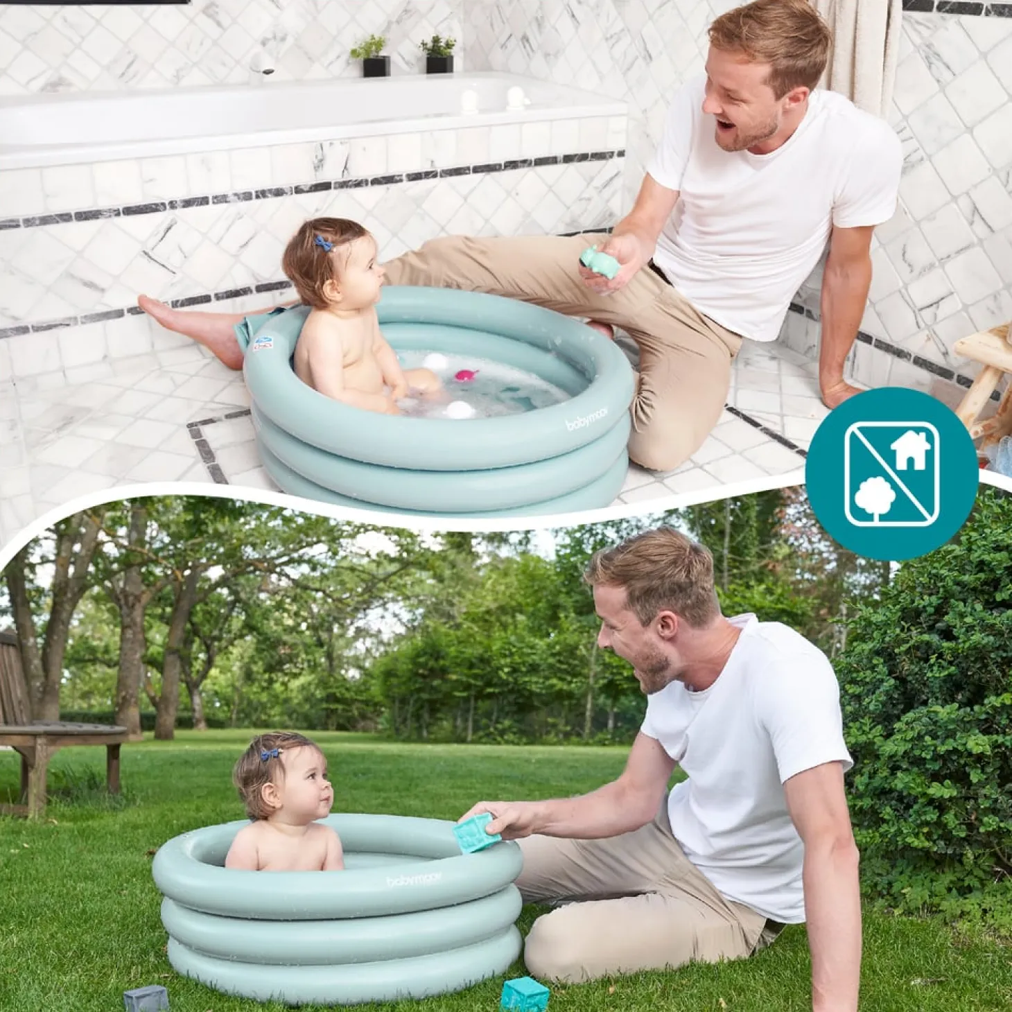 Babymoov Baignoire gonflable évolutive Aqua Dots