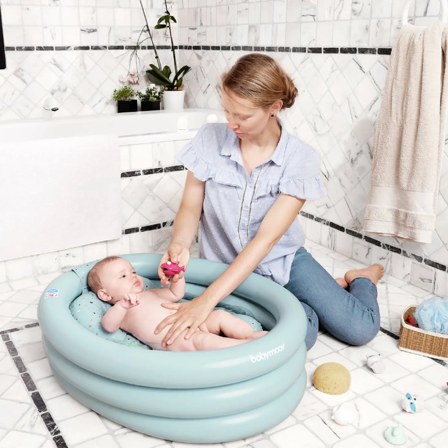 Babymoov Baignoire gonflable évolutive Aqua Dots