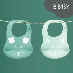 Babymoov 2 bavoirs Bib'Isy Vert