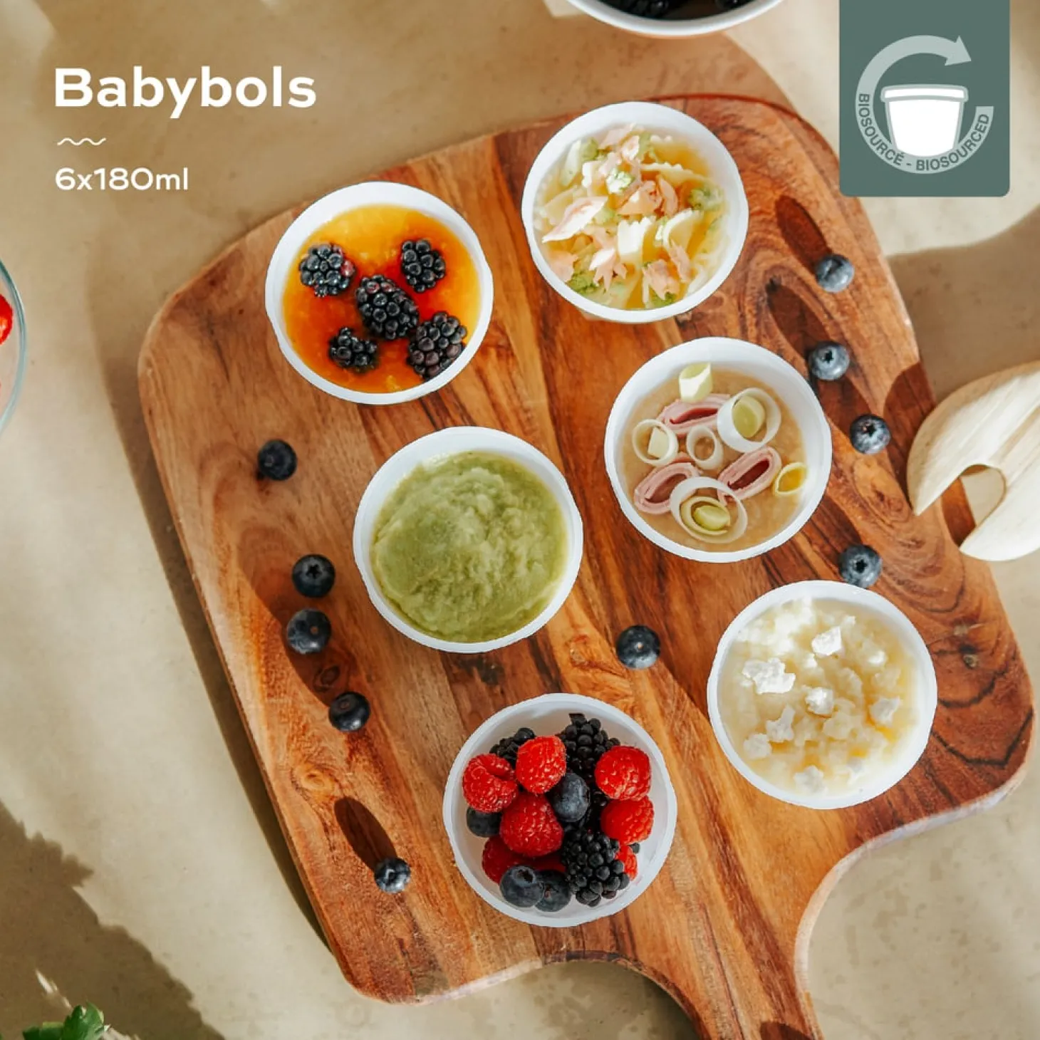 Babymoov Boîtes de conservation Babybols biosources Multicolore 180 ml