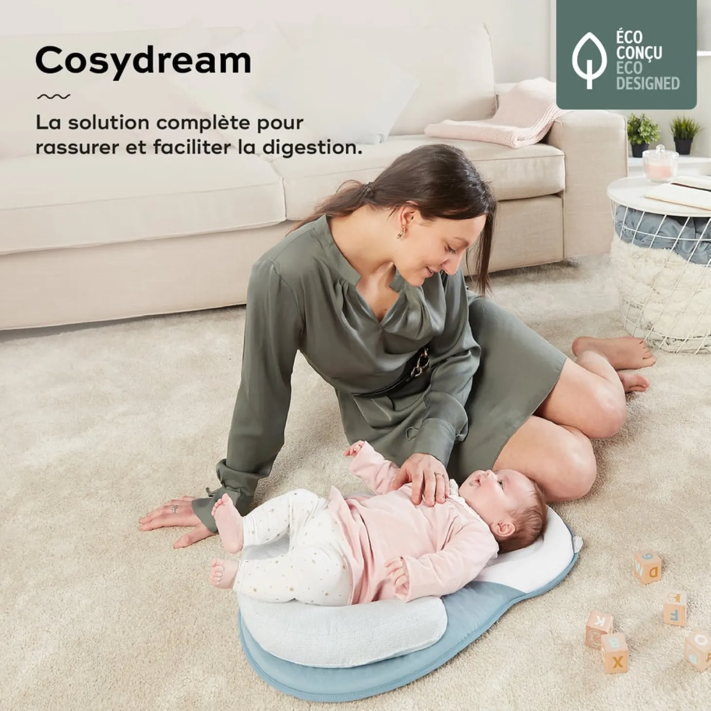 Babymoov Cale bébé ergonomique Cosydream Bleu mozaic