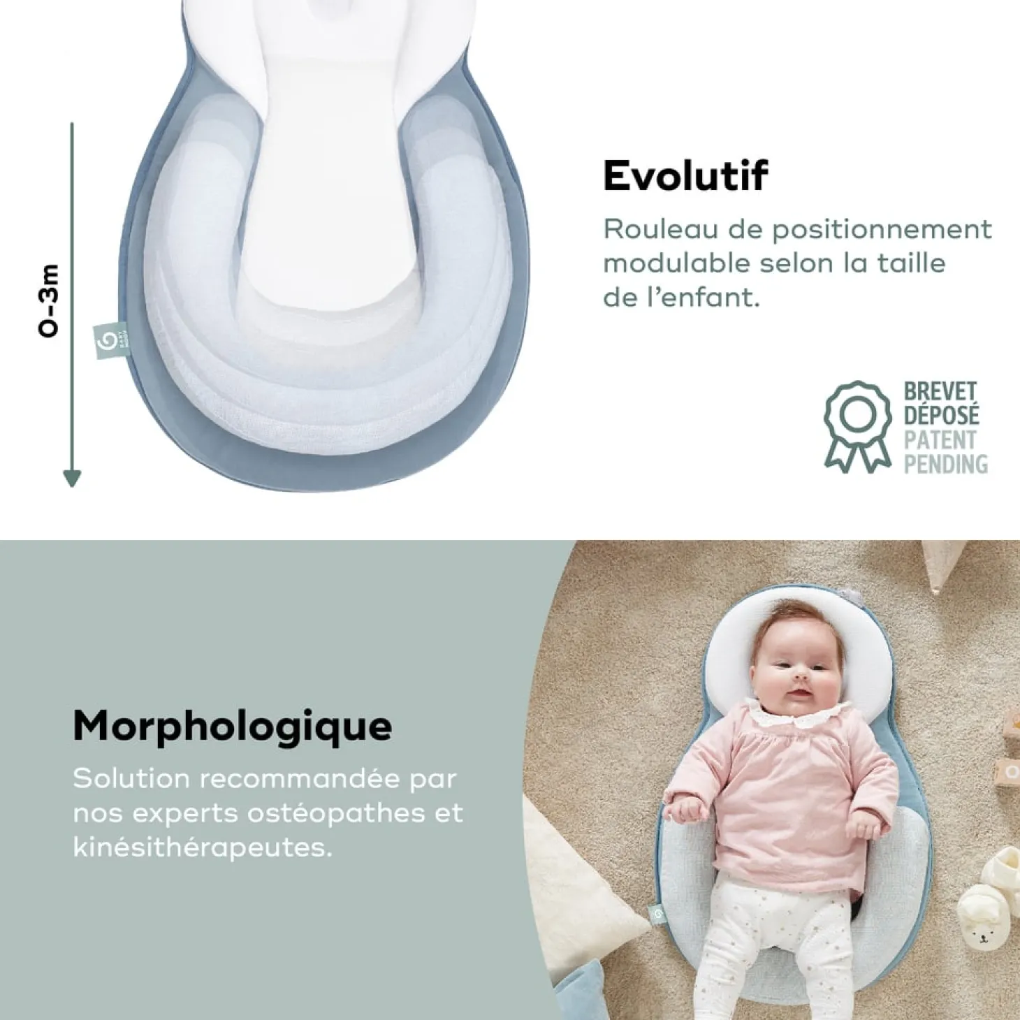 Babymoov Cale bébé ergonomique Cosydream Bleu mozaic