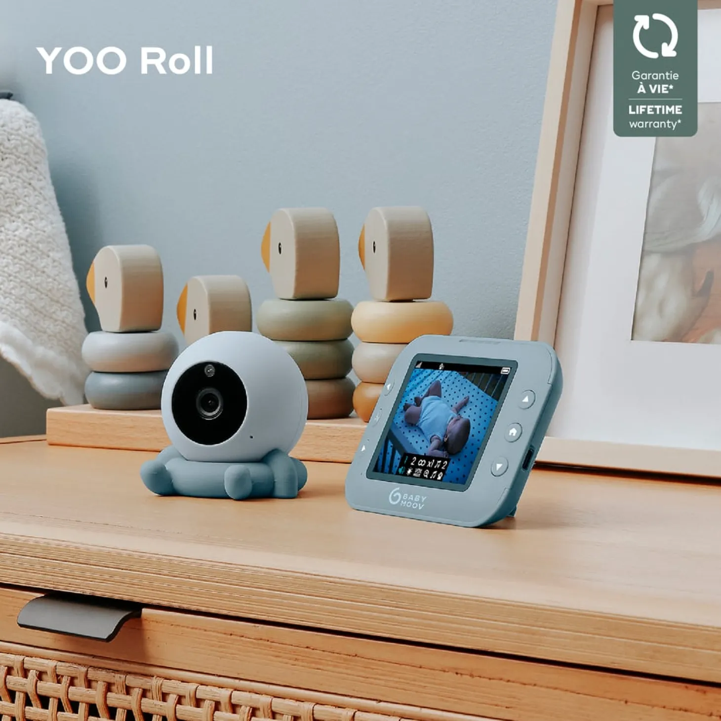 Babymoov Caméra additionnelle pour babyphone Yoo Roll Bleu
