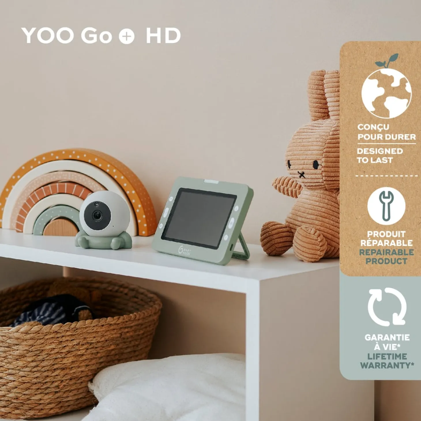 Babymoov Caméra Additionnelle Yoo Go plus HD Vert, Blanc