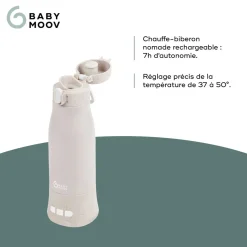 Babymoov                    Chauffe biberon nomade Moov & Feed    Beige