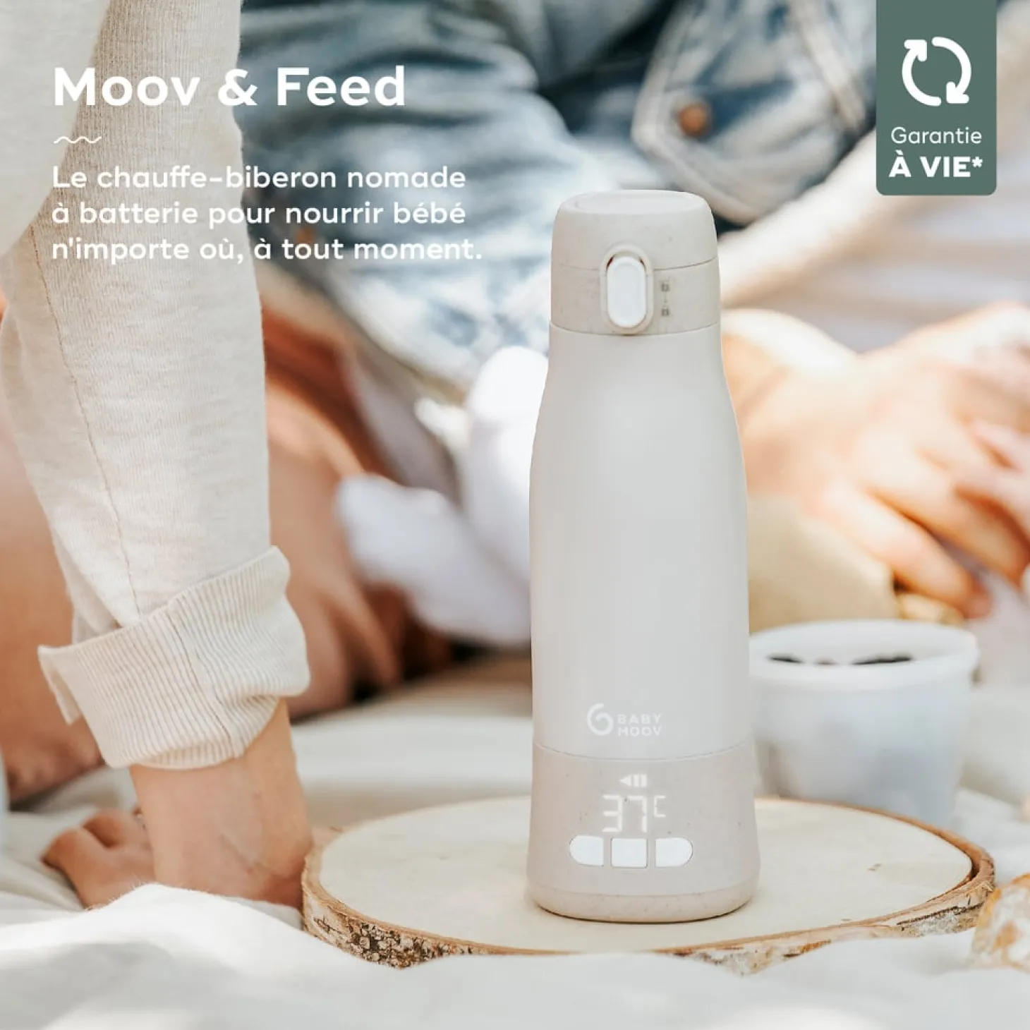 Babymoov Chauffe biberon nomade Moov & Feed Beige