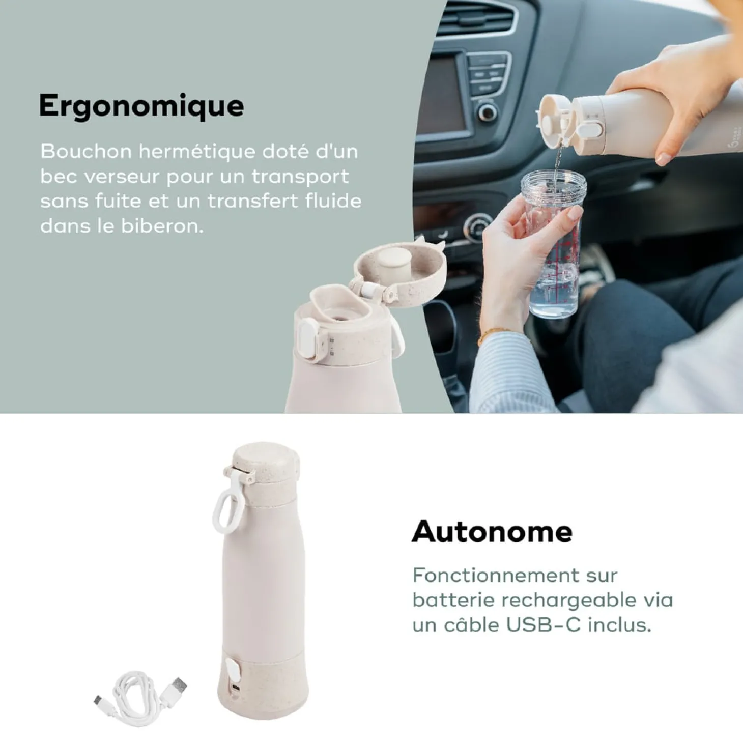 Babymoov Chauffe biberon nomade Moov & Feed Beige