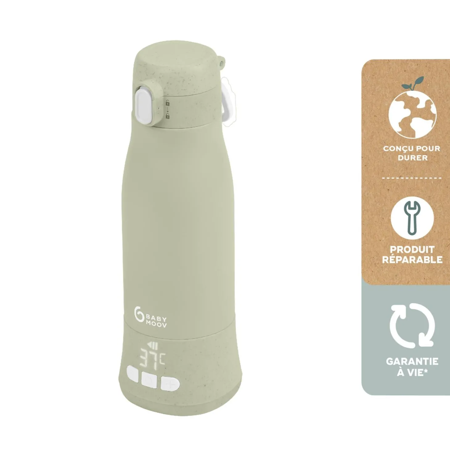 Babymoov Chauffe biberon nomade Moov & Feed Vert Sauge