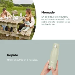 Babymoov Chauffe biberon nomade Moov & Feed Vert Sauge