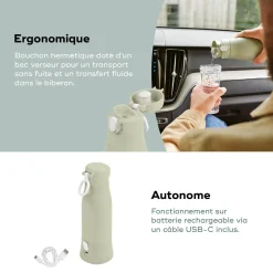 Babymoov Chauffe biberon nomade Moov & Feed Vert Sauge