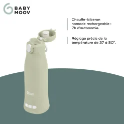 Babymoov Chauffe biberon nomade Moov & Feed Vert Sauge