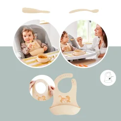 Babymoov                    Coffret Premiers Repas Mini Roar    Beige