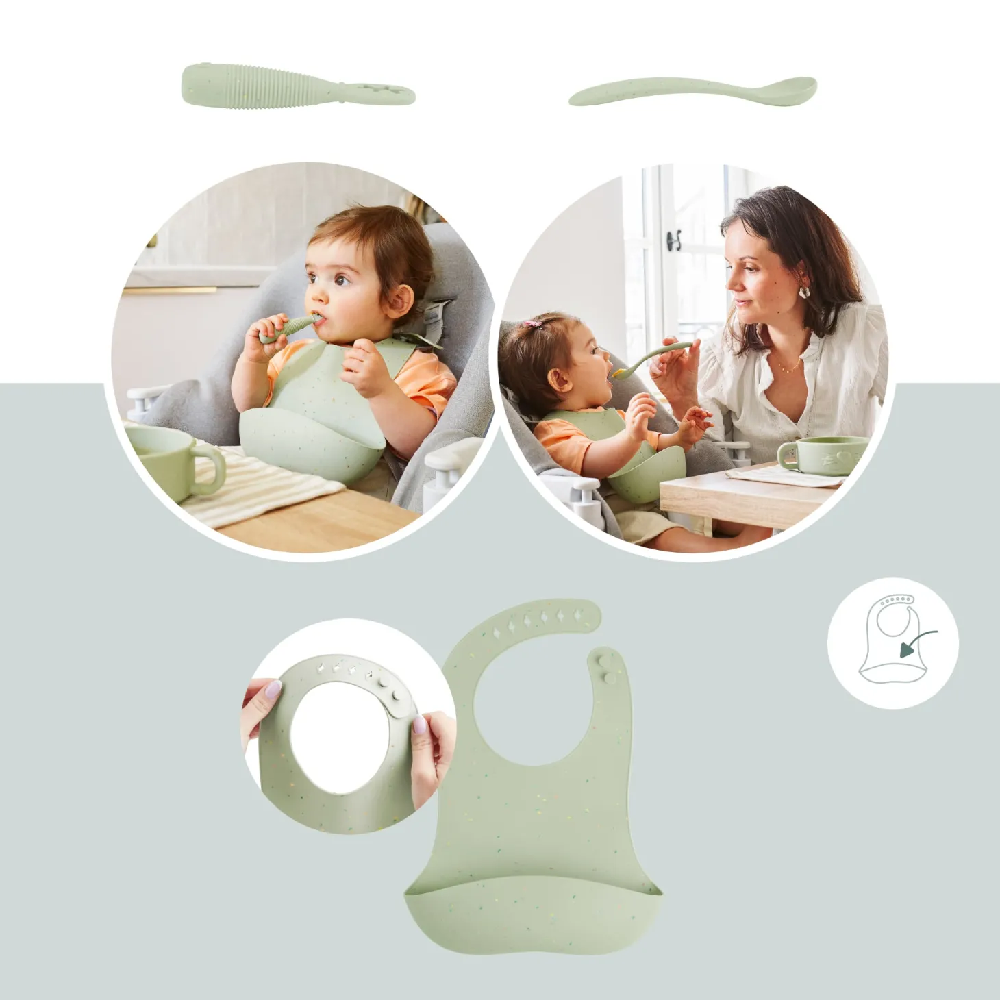 Babymoov Coffret Premiers Repas Mini Arty Vert