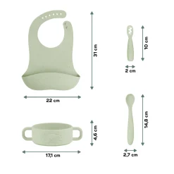 Babymoov Coffret Premiers Repas Mini Arty Vert