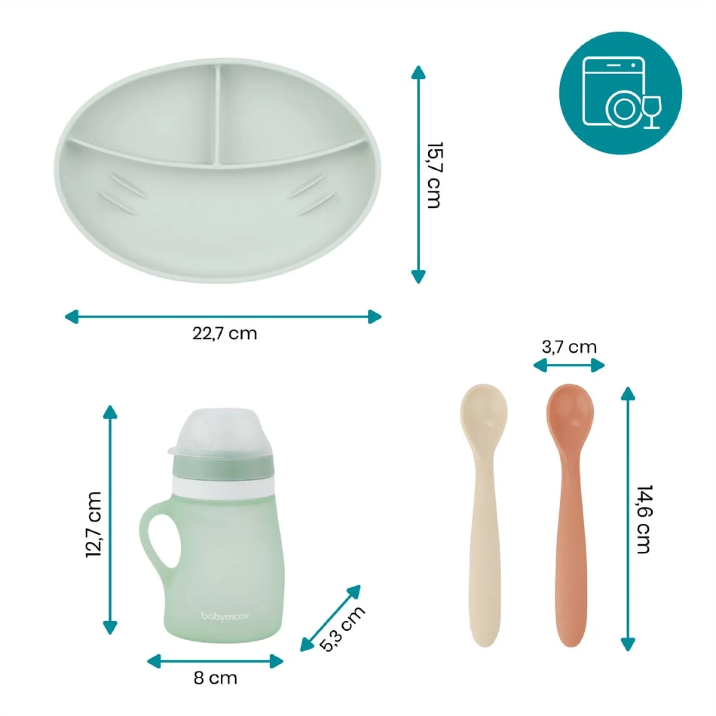 Babymoov Coffret repas Grow'Isy Pastel