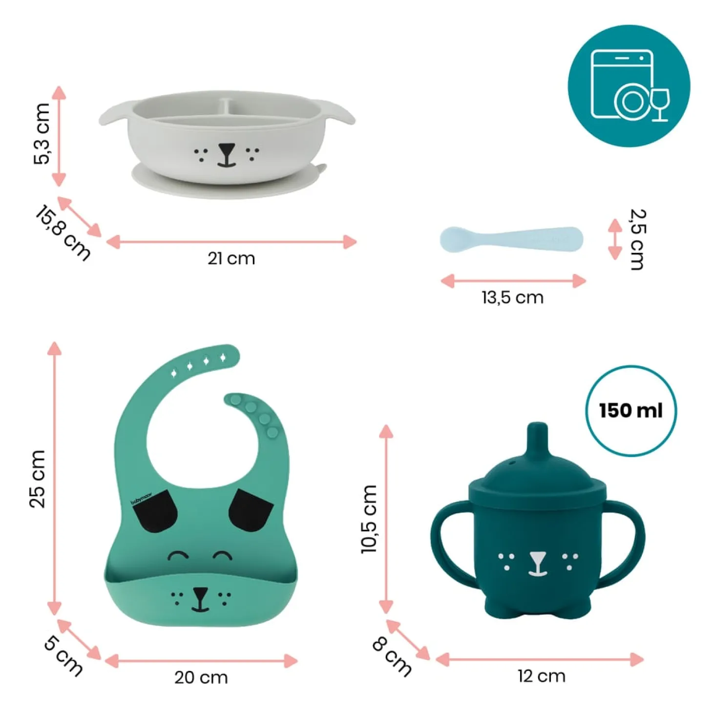 Babymoov Coffret repas Learn'Isy Bleu