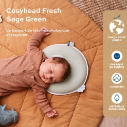 Babymoov                    Coussin Cosyhead fresh    Sage Green