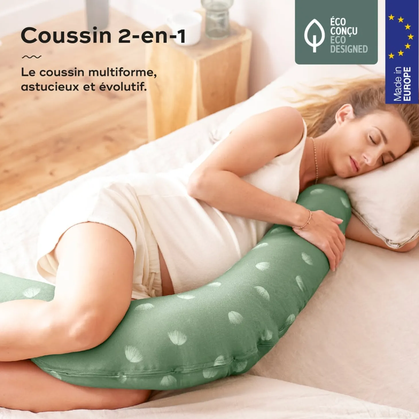 Babymoov Coussin de maternité 2 en 1 Wind Vert