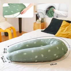 Babymoov Coussin de maternité 2 en 1 Wind Vert