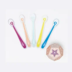 Babymoov                    5 cuillères en silicone 1er âge Baby Spoons    Multicolore