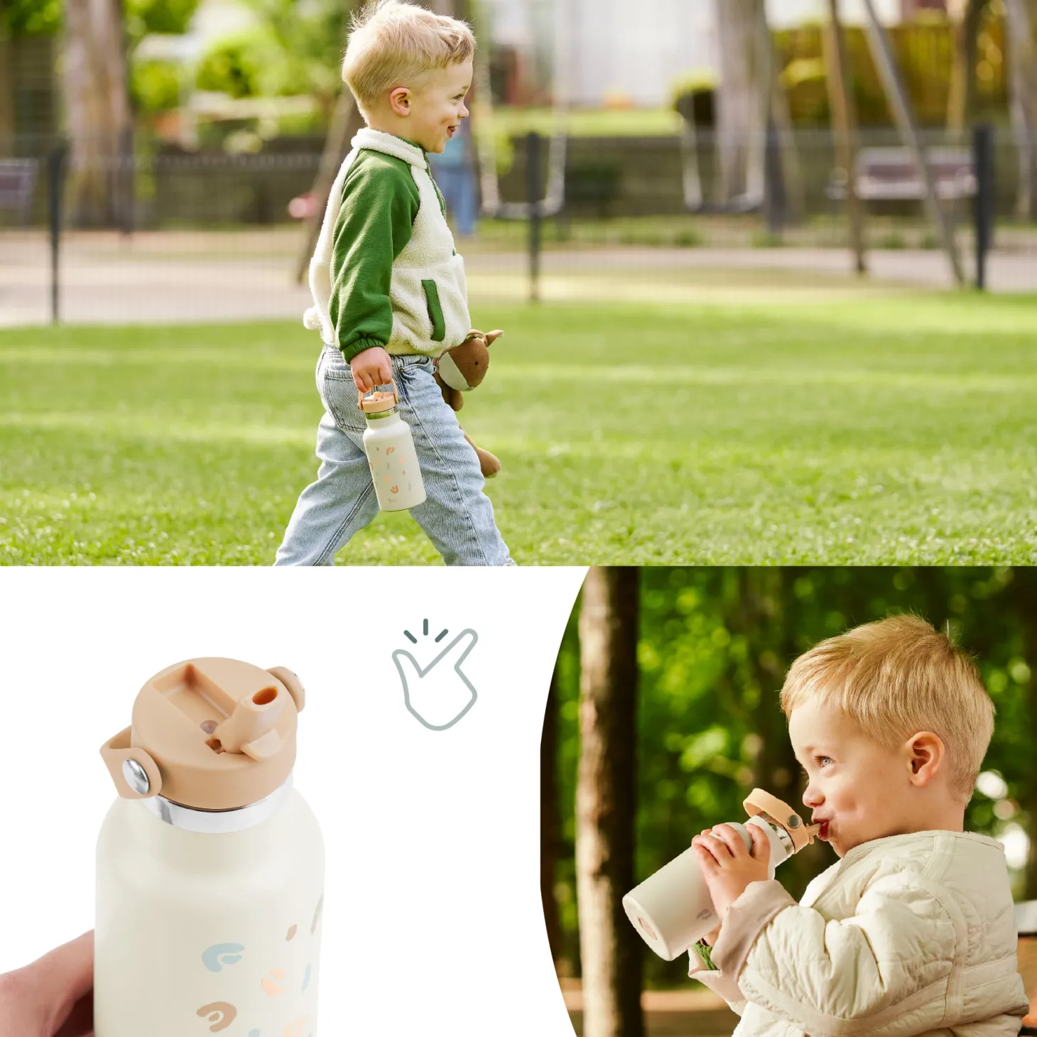 Babymoov Gourde Inox Little Explorer Ivory 350 ml