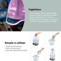 Babymoov                    Humidificateur Hygro Plus    Bleu