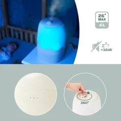 Babymoov                    Humidificateur wave    Vert/Vert Minéral/Blanc