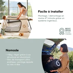 Babymoov Lit parapluie Moov & Sleep Sable / Noir