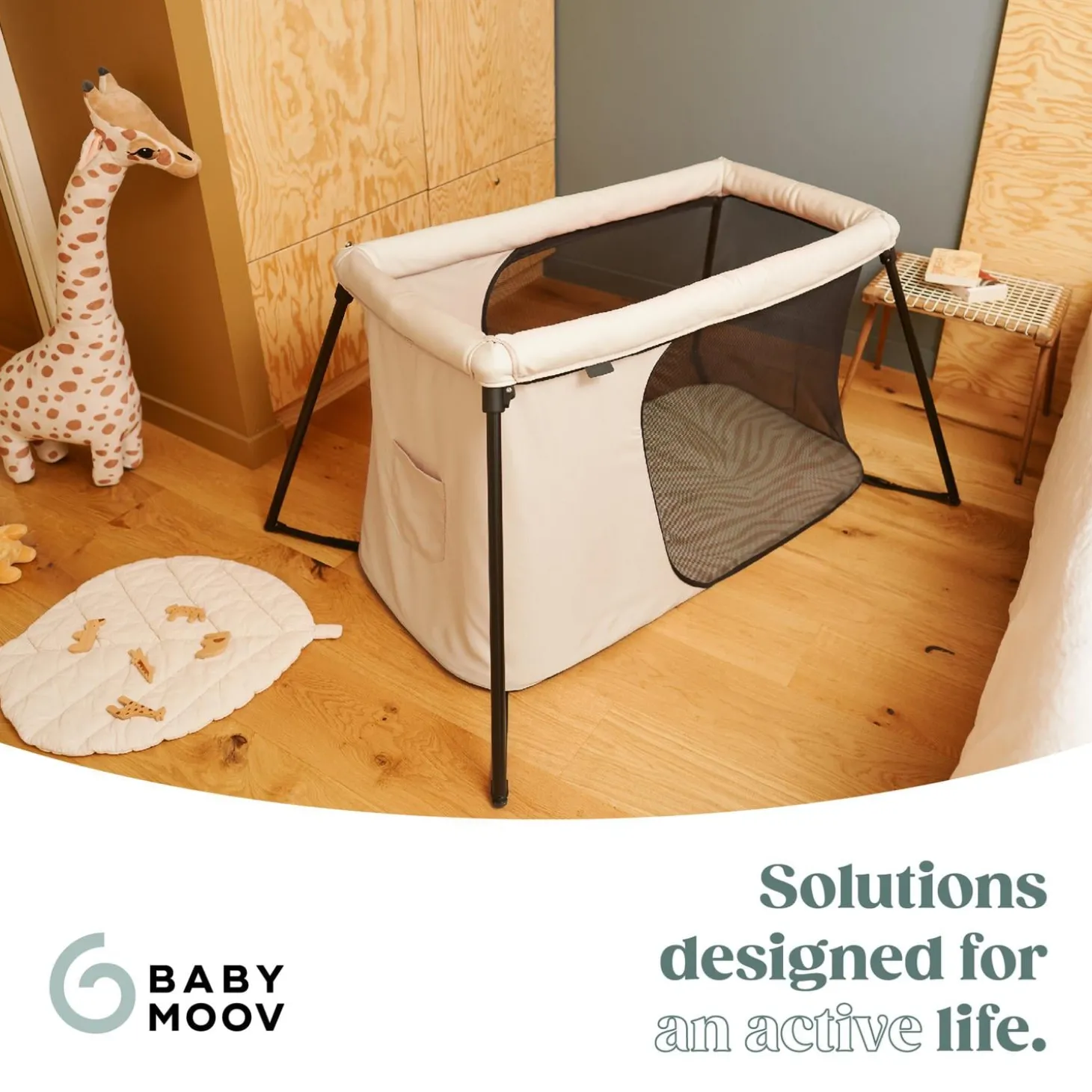 Babymoov Lit parapluie Moov & Sleep Sable / Noir