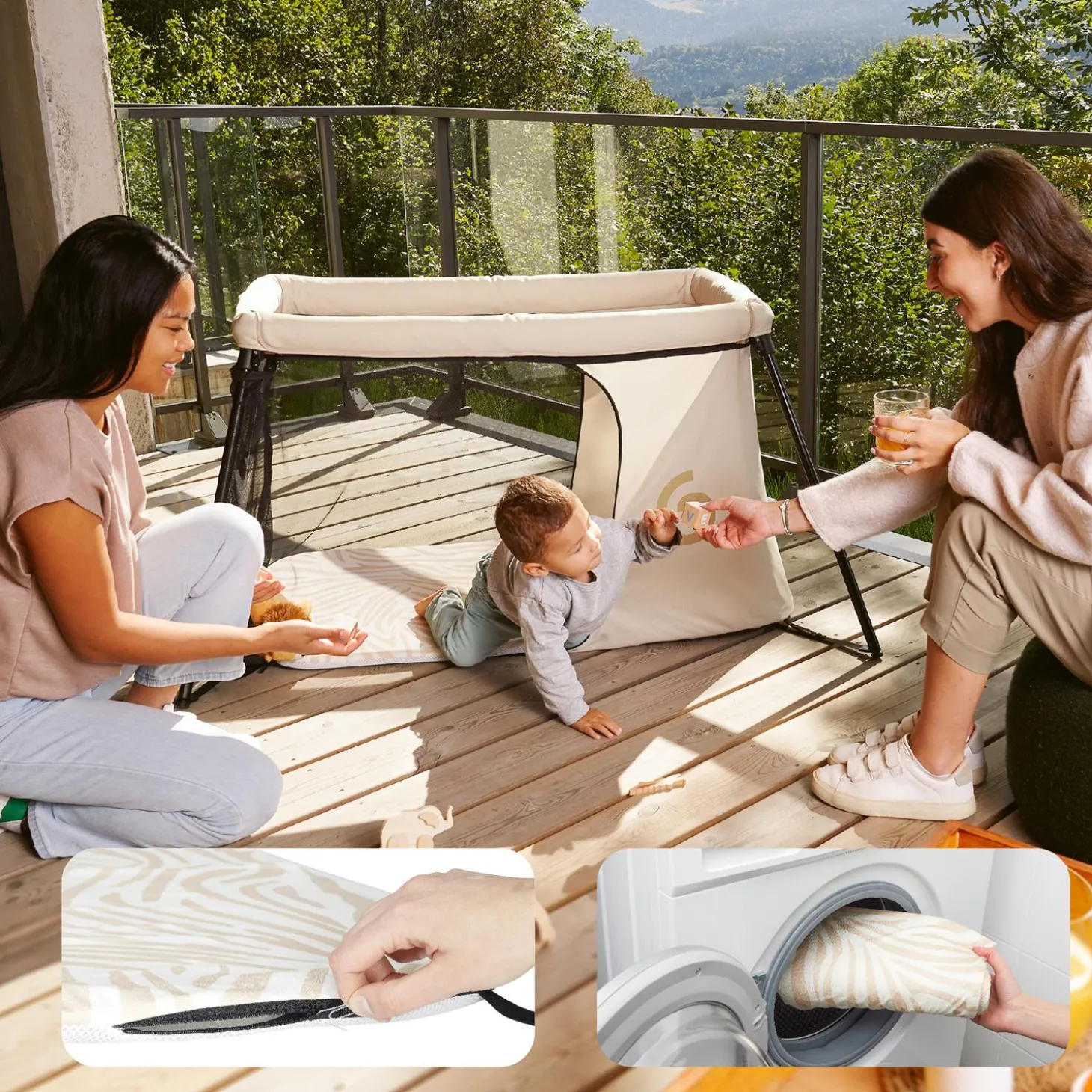 Babymoov Lit parapluie Moov & Sleep Sable / Noir