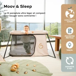 Babymoov Lit parapluie Moov & Sleep Sable / Noir