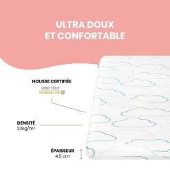 Babymoov Matelas Cosy'Lite Nomad Blanc 60x120 cm