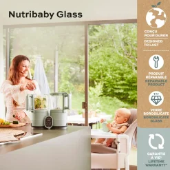 Babymoov Pack Nutribaby Glass multifonction + 2 Babybols Green Celadon