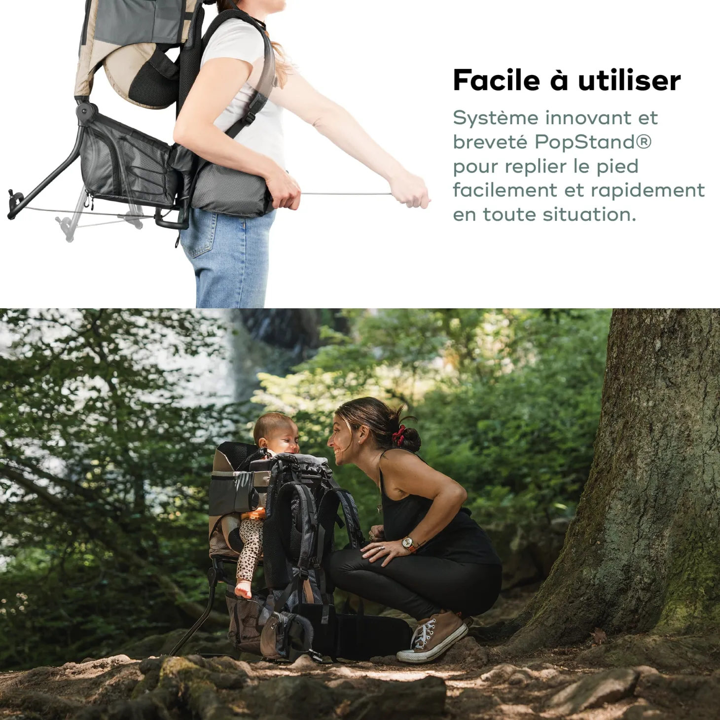Babymoov Porte-Bébé de Randonnée avec habillage pluie Moov & Hike Dune