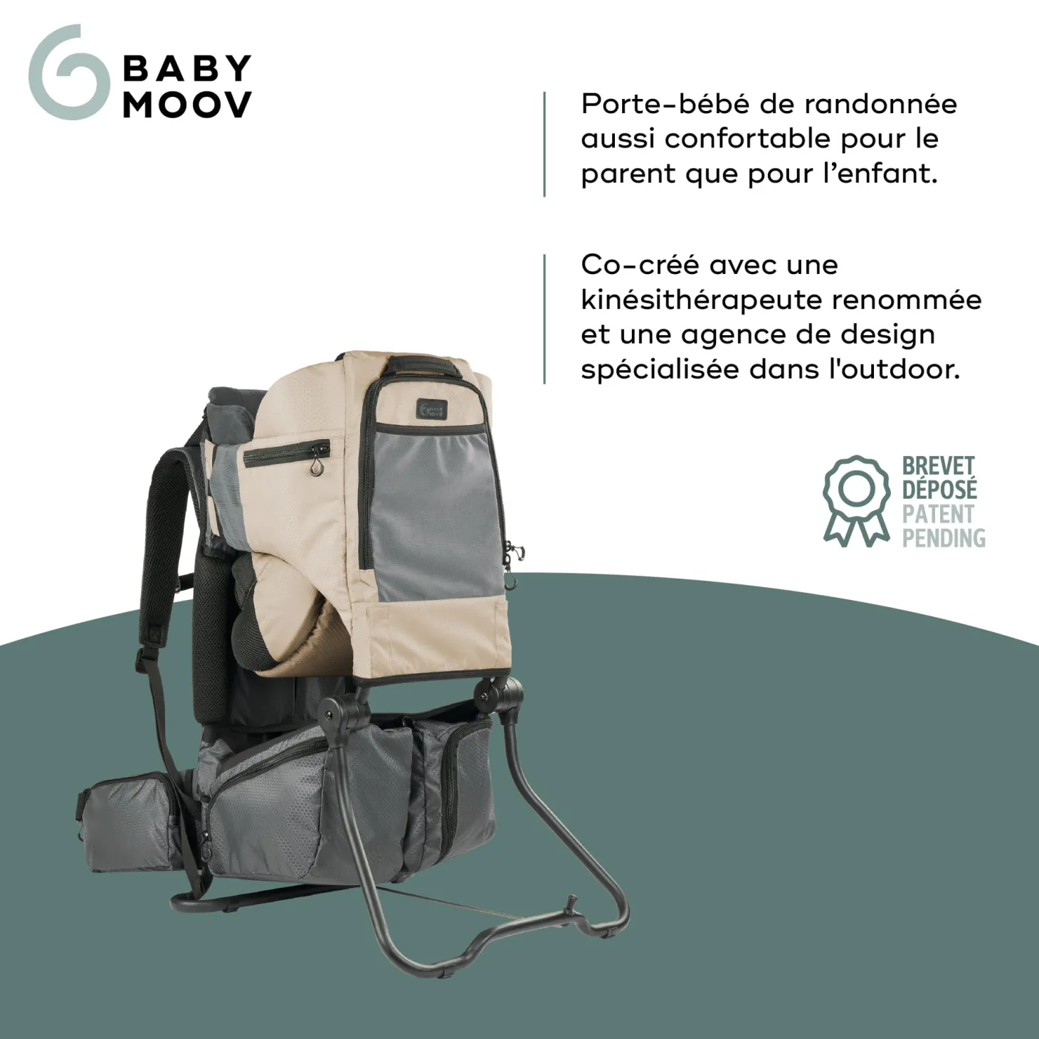 Babymoov Porte-Bébé de Randonnée avec habillage pluie Moov & Hike Dune