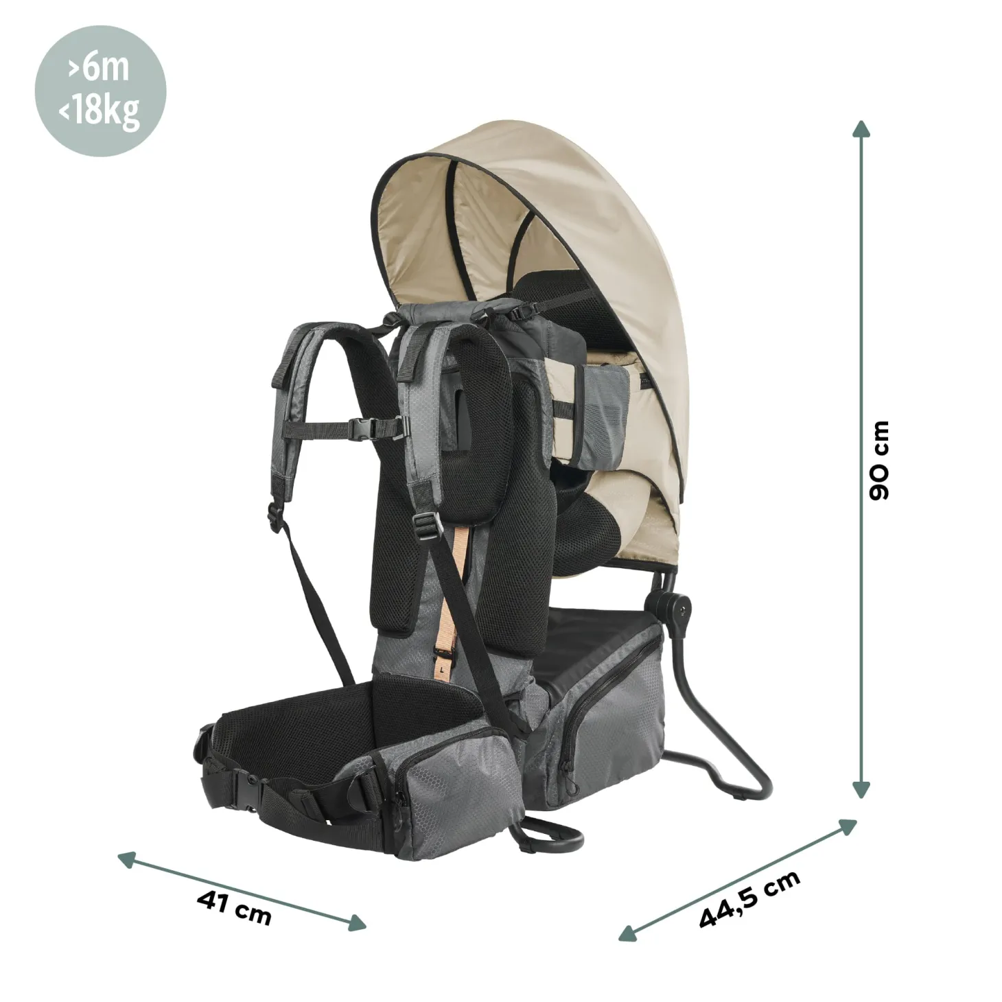 Babymoov Porte-Bébé de Randonnée avec habillage pluie Moov & Hike Dune