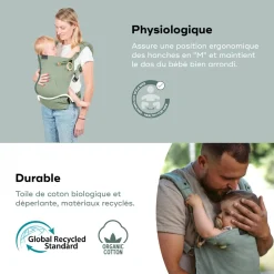 Babymoov Porte bébé évolutif Moov & Boost Vert Sauge