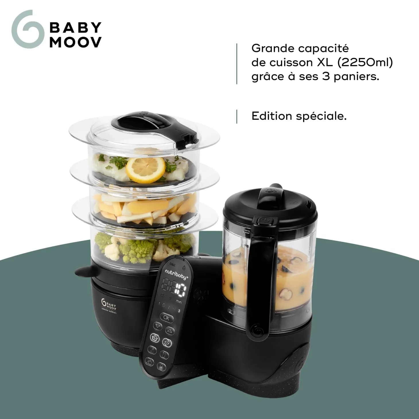 Babymoov Robot Culinaire Nutribaby + Xl Mineral Black