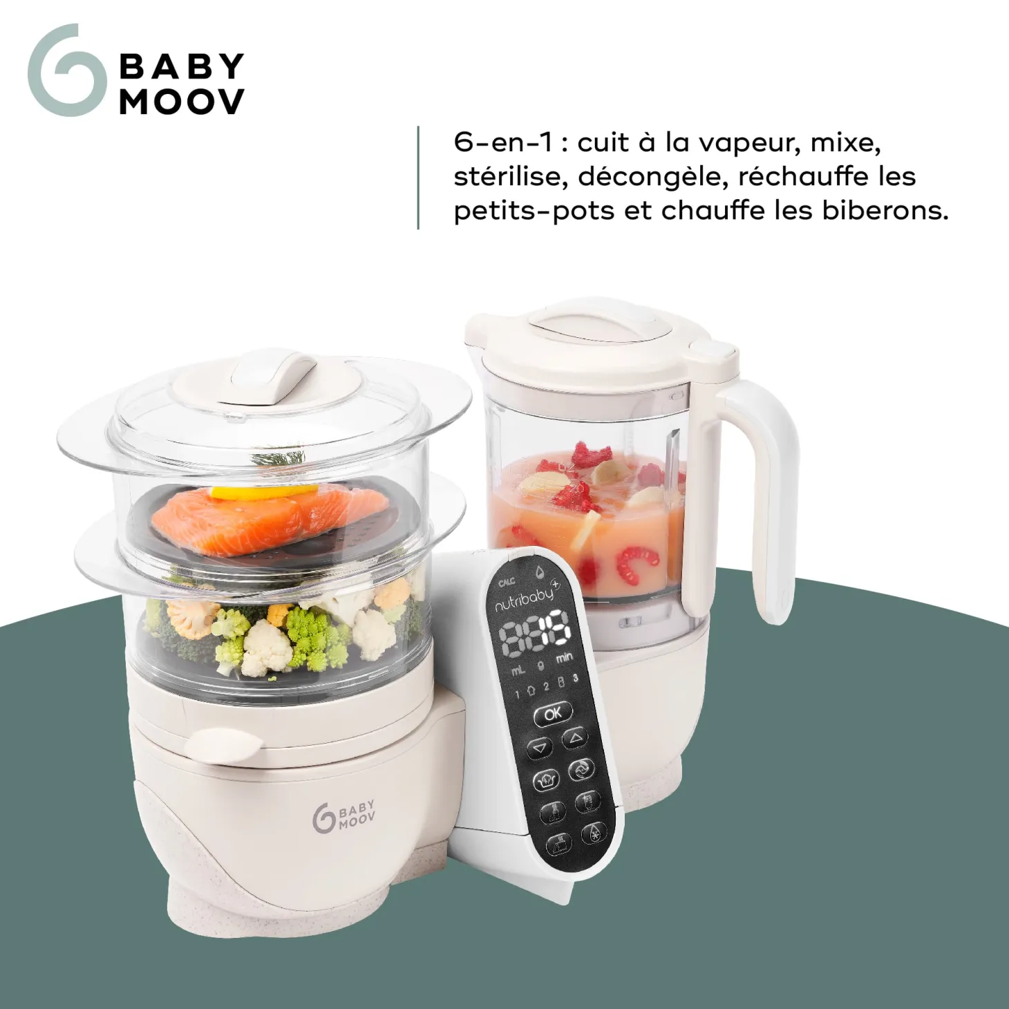 Babymoov Robot multifonction Nutribaby Plus mineral beige