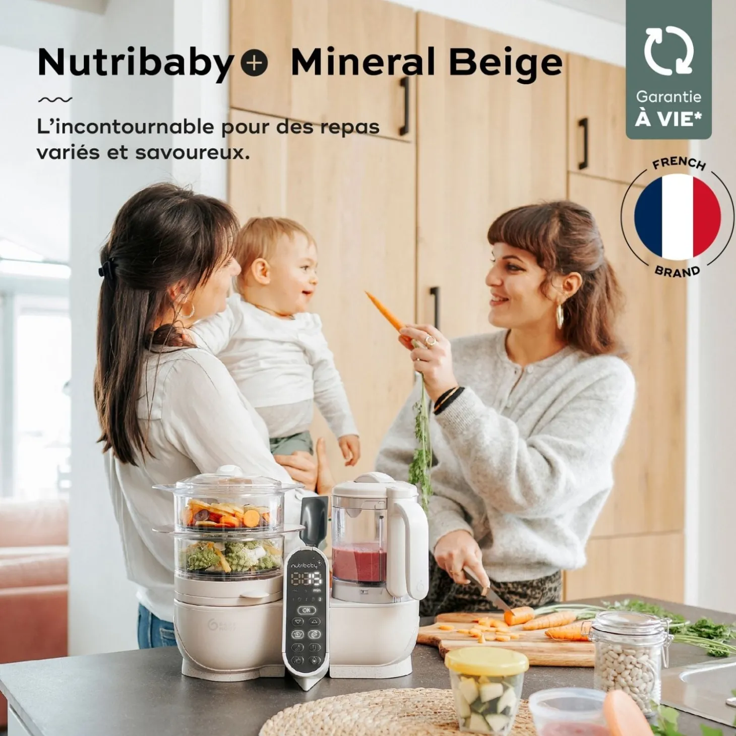 Babymoov Robot multifonction Nutribaby Plus mineral beige
