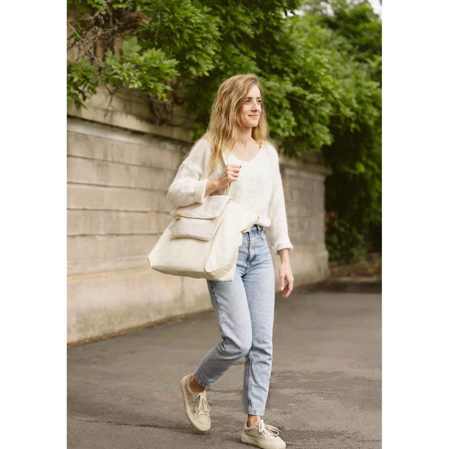 Babymoov Sac à langer tote bag Ecru Sherpa