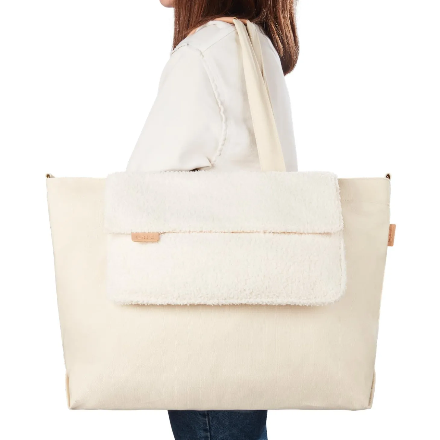 Babymoov Sac à langer tote bag Ecru Sherpa