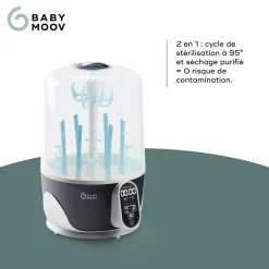 Babymoov Stérilisateur Turbo Pure Gris/Bleu