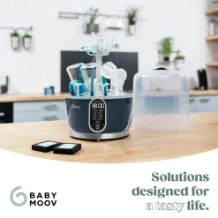 Babymoov                    Stérilisateur Turbo Pure    Gris/Bleu