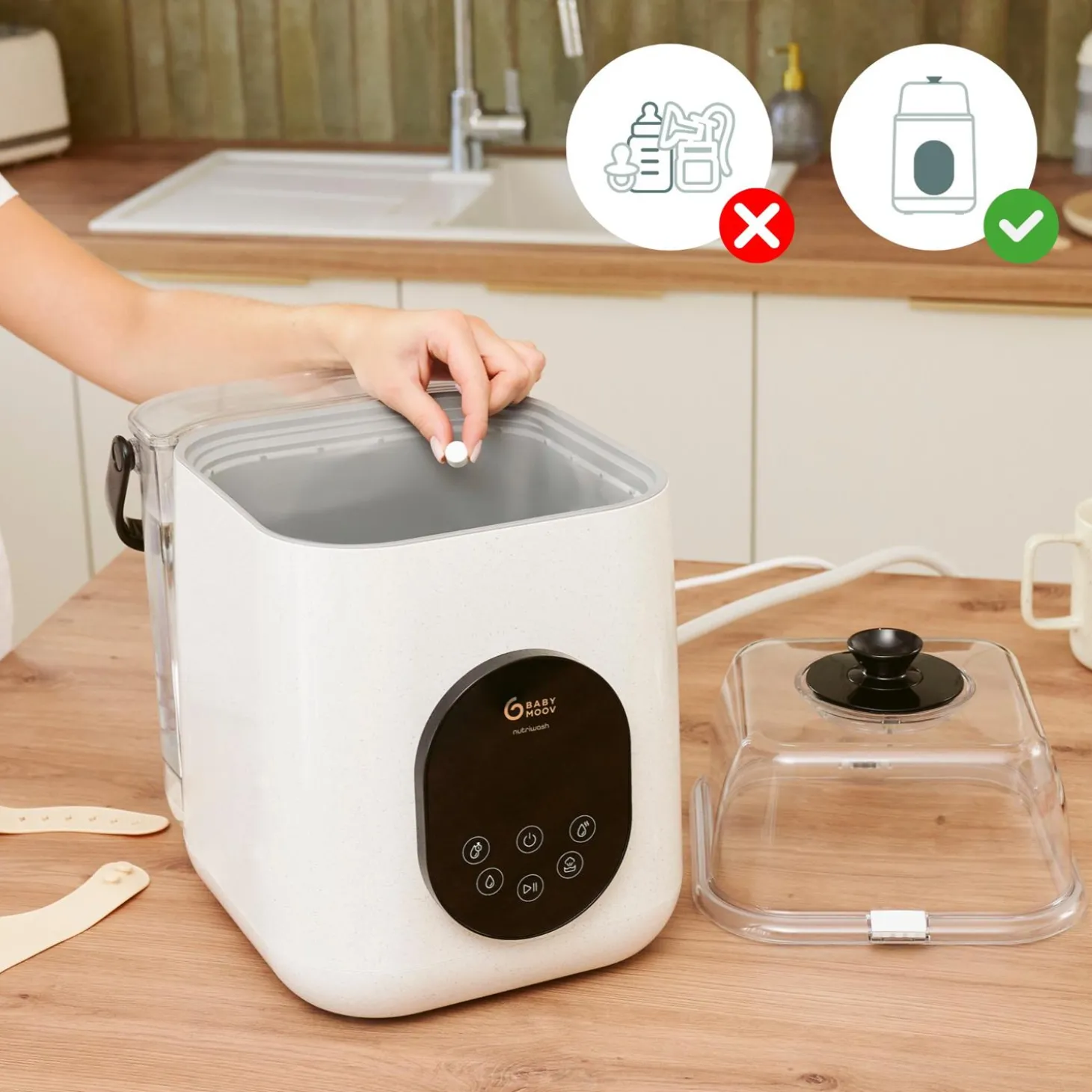 Babymoov Tablettes détartrantes lave-biberon NutriWash Blanc