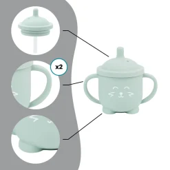 Babymoov                    Tasse à paille silicone Isy    Orange